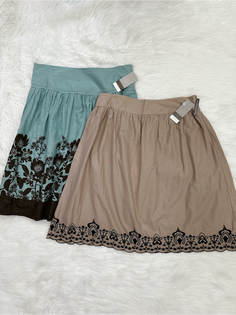NWT Hillard & Hanson BUNDLE (2) Casual Floral Midi Skirt, Size 10